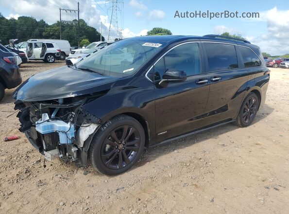 5TDDRKEC5MS035688 2021 TOYOTA SIENNA Black Առջևի ձախ երեք քառորդ տեսարան