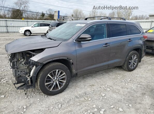5TDJZRFH2JS531792 2018 TOYOTA HIGHLANDER Gray Vista tres cuartos delantera izquierda