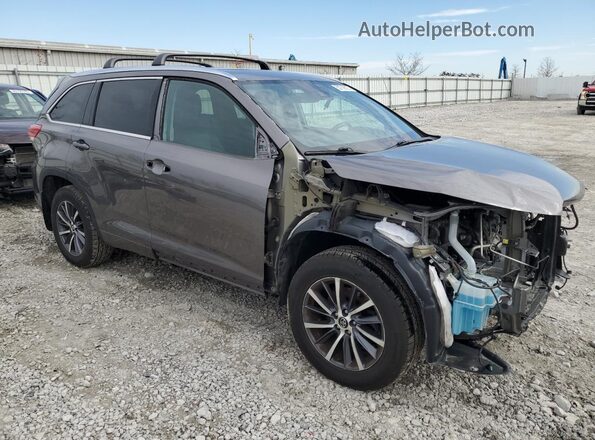 5TDJZRFH2JS531792 2018 TOYOTA HIGHLANDER Gray Delantero derecho