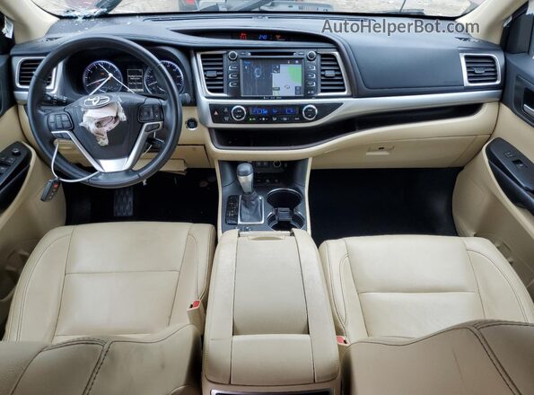 5TDJZRFH9HS455644 2017 TOYOTA HIGHLANDER Burgundy Вид панелі приладів