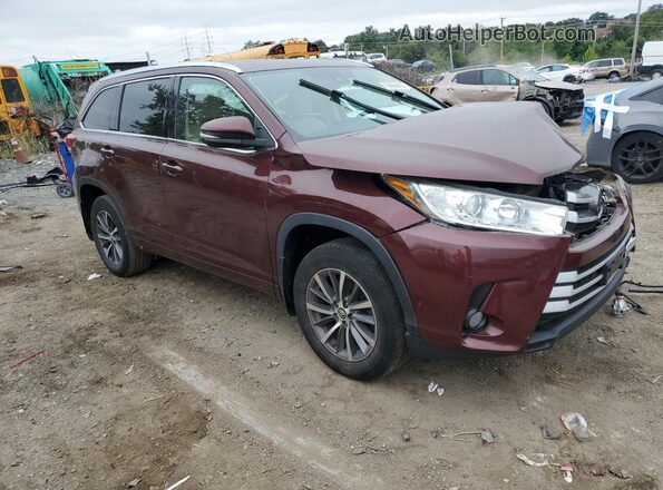 5TDJZRFH9HS455644 2017 TOYOTA HIGHLANDER Burgundy Передня права чверть