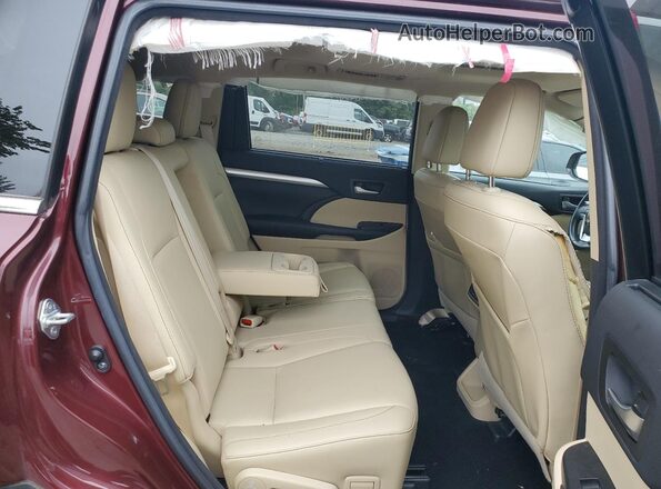 5TDJZRFH9HS455644 2017 TOYOTA HIGHLANDER Burgundy Вид задньої частини салону