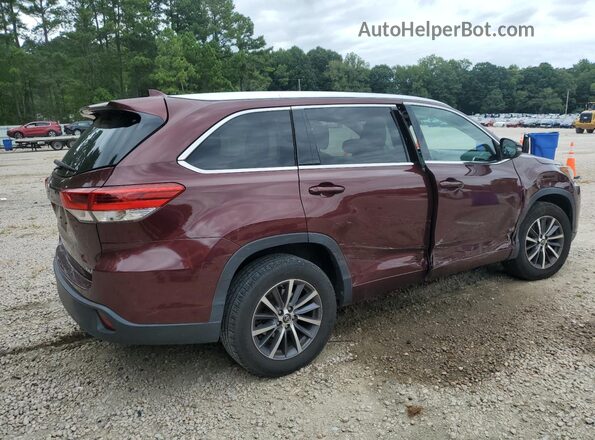 5TDKZRFH7HS231969 2017 TOYOTA HIGHLANDER Burgundy Задня права чверть