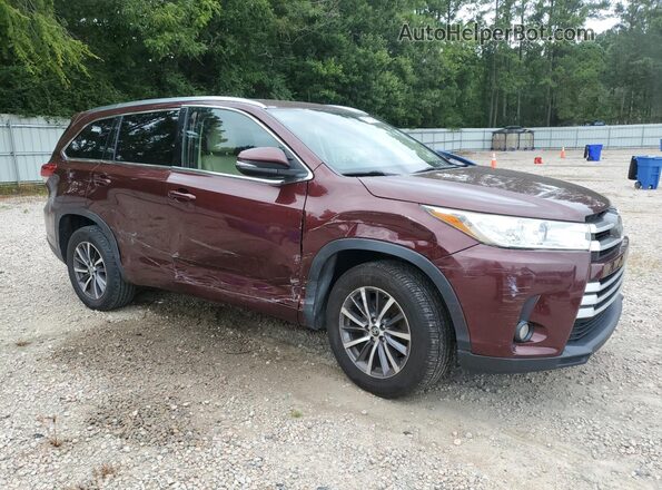 5TDKZRFH7HS231969 2017 TOYOTA HIGHLANDER Burgundy Передня права чверть
