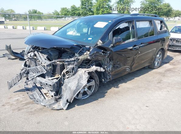 5TDXZ3DC1JS944849 2018 TOYOTA SIENNA Black Vista tres cuartos delantera izquierda