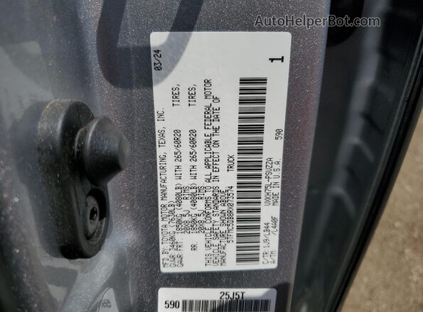 5TFMC5DB8RX073574 2024 TOYOTA TUNDRA Silver VIN sticker view