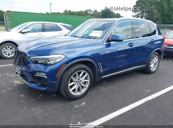 5UXCR6C07M9F35900 2021 BMW X5 Blue წინა მარცხენა ხედი სამი მეოთხედიდან