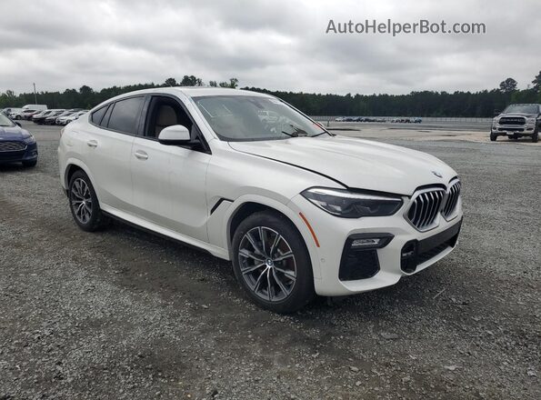 5UXCY6C0XM9G71201 2021 BMW X6 Белый Передняя правая четверть