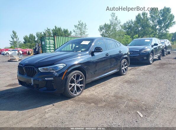 5UXCY8C03L9C75797 2020 BMW X6 Синий Передняя левая четверть