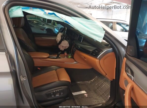 5UXKU2C56H0N85239 2017 BMW X6 Серый Вид салона спереди