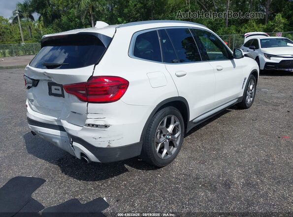 5UXTY3C00M9E32853 2021 BMW X3 White Հետևի աջ