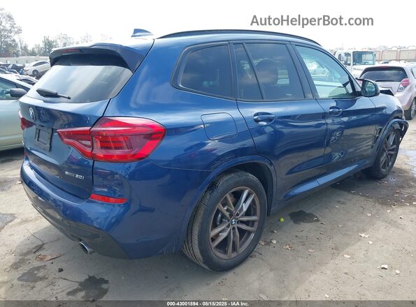 5UXTY3C01M9E77641 2021 BMW X3 Blue უკანა მარჯვენა