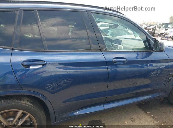 5UXTY3C01M9E77641 2021 BMW X3 Blue უკანა სალონის ხედი