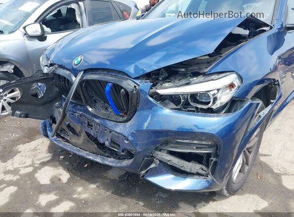 5UXTY3C01M9E77641 2021 BMW X3 Blue წინა ხედი