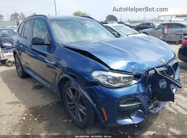 5UXTY3C01M9E77641 2021 BMW X3 Blue წინა მარჯვენა
