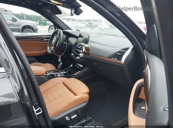 5UXTY5C02M9F79770 2021 BMW X3 Gray Widok wnętrza z przodu