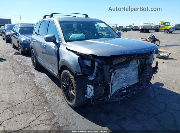 5XYP3DHC1MG129702 2021 KIA TELLURIDE Серый Передняя правая четверть