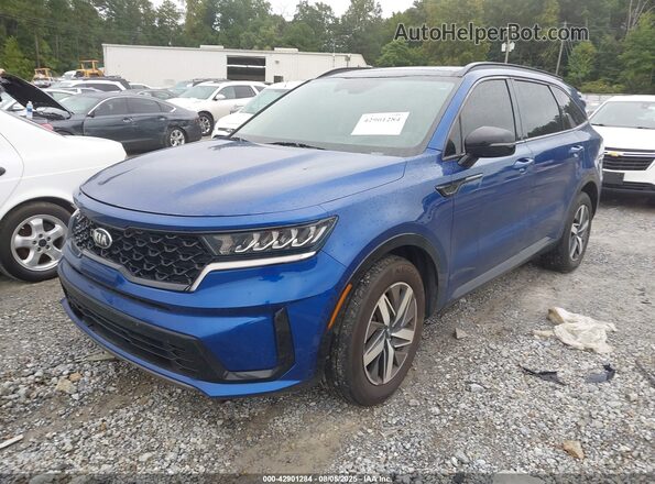 5XYRL4LC1MG048635 2021 KIA SORENTO Blue Передня ліва чверть
