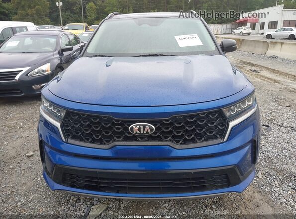 5XYRL4LC1MG048635 2021 KIA SORENTO Blue Вид щитка приладів
