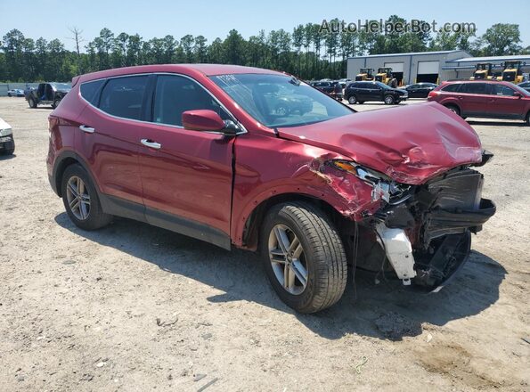 5XYZT3LB0JG527366 2018 HYUNDAI SANTA Бордовый Передняя правая четверть