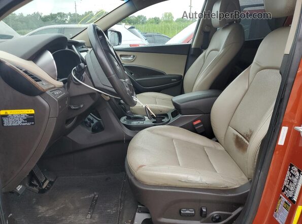5XYZUDLB2JG509115 2018 HYUNDAI SANTA Orange Вид салону спереду