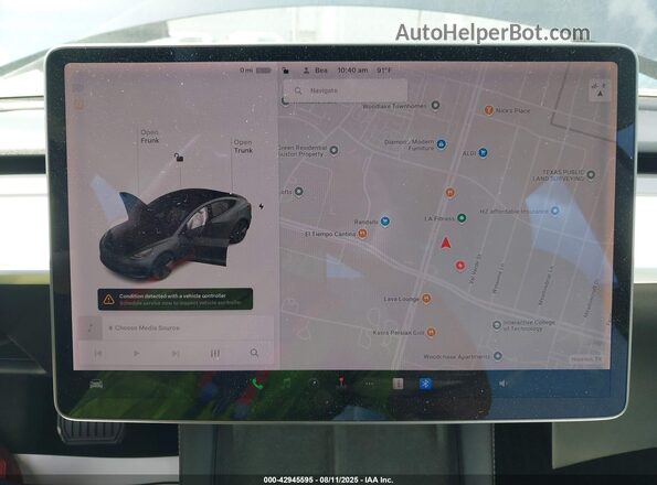 5YJ3E1EA8MF921699 2021 TESLA MODEL 3 Серый Панорамный вид салона 360°