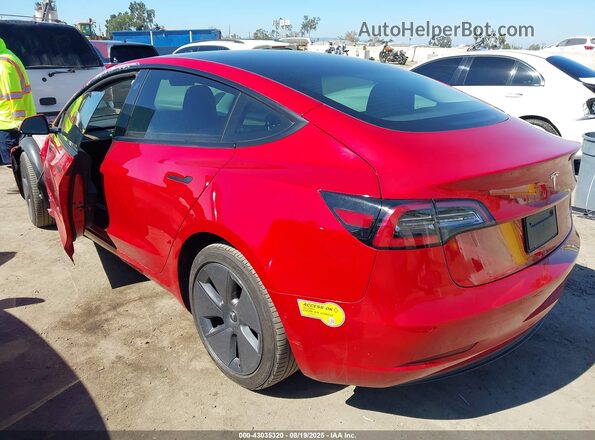 5YJ3E1EB1NF273763 2022 TESLA MODEL 3 Red Trasero izquierdo