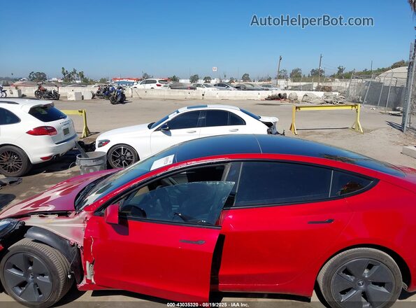 5YJ3E1EB1NF273763 2022 TESLA MODEL 3 Red Vista interior de 360 grados