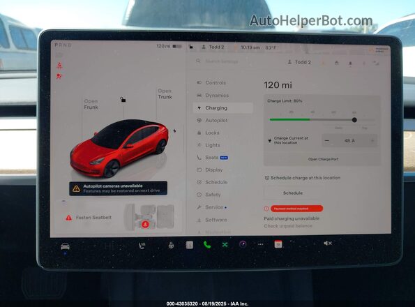 5YJ3E1EB1NF273763 2022 TESLA MODEL 3 Red 