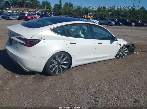 5YJ3E1EB1SF874831 2025 TESLA MODEL 3 Белый Задняя правая четверть