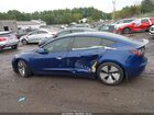 2021 Tesla Model 3 Long Range Dual Motor All-wheel Drive Blue vin: 5YJ3E1EB5MF981321