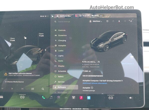 5YJ3E1EB9MF961816 2021 TESLA MODEL 3 Black 