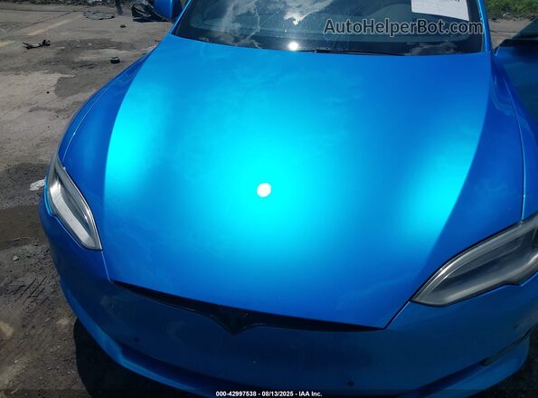 5YJSA1E13GF175867 2016 TESLA MODEL S Blue უკანა ხედი