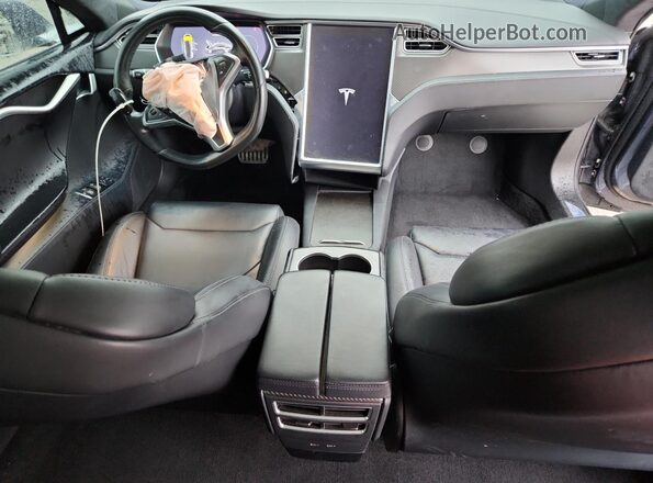 5YJSA1E44JF243076 2018 TESLA MODEL Gray Vista del salpicadero
