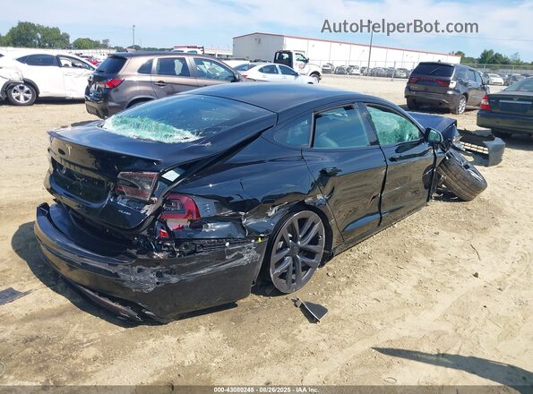 5YJSA1E64NF468525 2022 TESLA MODEL S Черный Задняя правая четверть