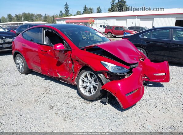 5YJYGDEE1MF196290 2021 TESLA MODEL Y Red Передня права чверть
