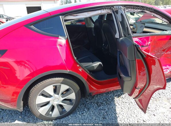 5YJYGDEE1MF196290 2021 TESLA MODEL Y Red Вид наклейки з VIN-кодом