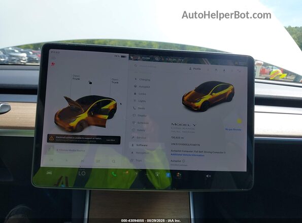 5YJYGDEE2LF038779 2020 TESLA MODEL Y White Widok tylnych siedzeń