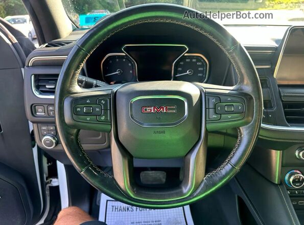 1GKS2CKD9MR420XXX 2021 GMC YUKON White Widok naklejki z numerem VIN