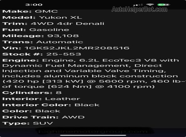 1GKS2JKL2MR208516 2021 GMC YUKON Black უკანა სალონის ხედი