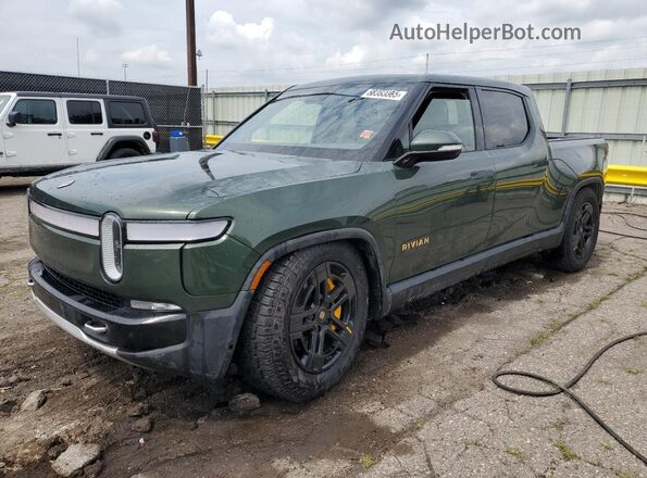 7FCTGAAL2NN000495 2022 RIVIAN R1T Зеленый Передняя левая четверть