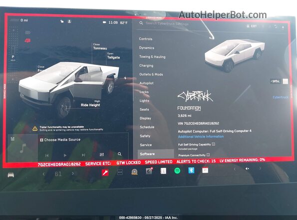 7G2CEHED6RA018262 2024 TESLA CYBERTRUCK Серебряный Вид задних сидений