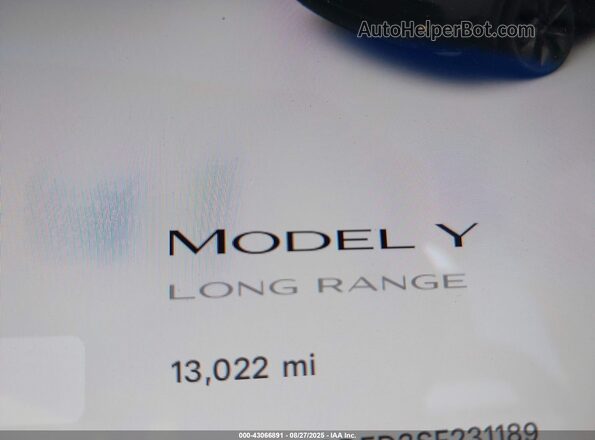7SAYGDED3SF231189 2025 TESLA MODEL Y Black Հետևի նստատեղերի տեսք