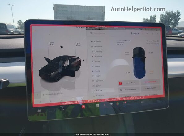 7SAYGDED3SF231189 2025 TESLA MODEL Y Black 