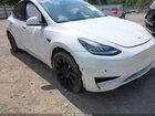 2022 Tesla Model Y Long Range Dual Motor All-wheel Drive White vin: 7SAYGDEE0NF431668