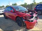 2024 Tesla Model Y Long Range Dual Motor All-wheel Drive Maroon vin: 7SAYGDEE9RA256761