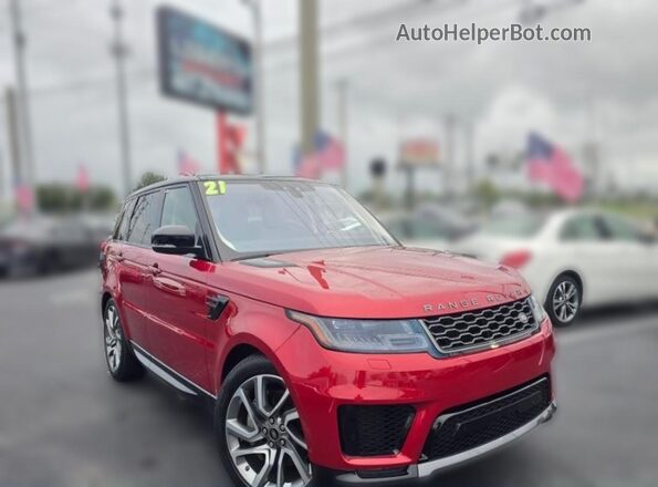 SALWR2SUXMA768XXX 2021 LAND ROVER RANGE ROVER Red Առջևի ձախ երեք քառորդ տեսարան