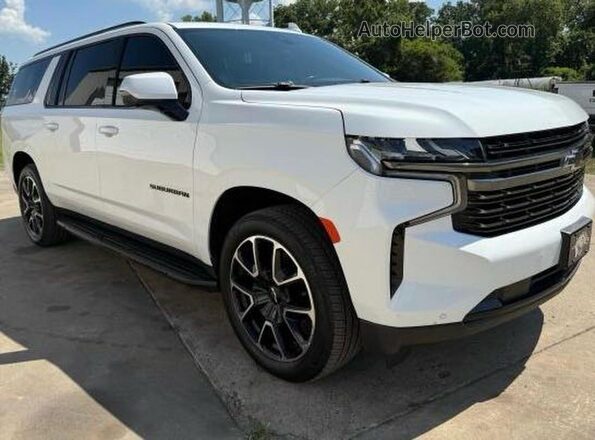 1GNSKEKD3NR218993 2022 CHEVROLET SUBURBAN Белый Передняя левая четверть