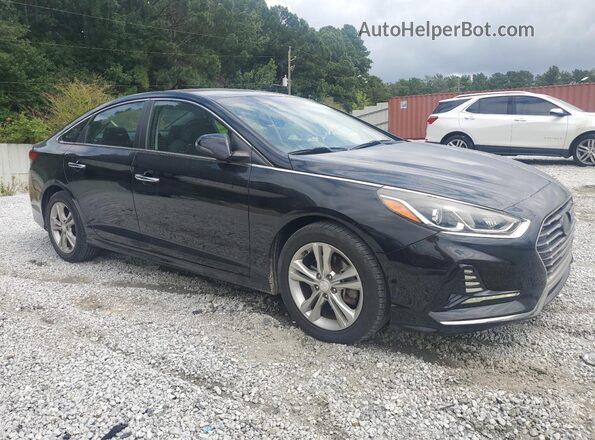 5NPE34AF9JH610989 2018 HYUNDAI SONATA Black წინა ხედი
