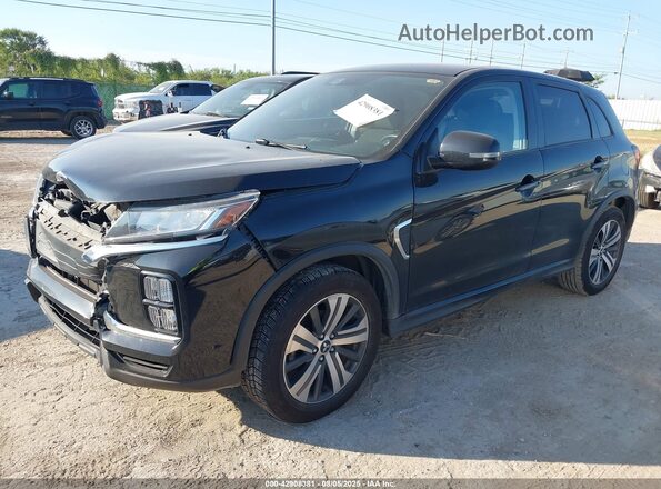 JA4APVAUXMU017735 2021 MITSUBISHI OUTLANDER SPORT Черный Передняя левая четверть